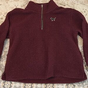 Victoria's Secret Maroon Sherpa Pullover